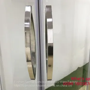6mm Tempered Glass Shower Enclosure Quadrant Shape 2 Fixed Panels 2 Sliding Door thumbnail-5