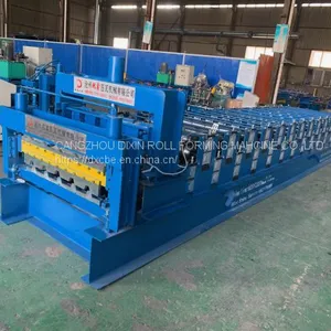 Dixin Color Steel Metal Roof Galvanized Roofing and Wall Panel Sheet Double Layer Profile Cold Roll Forming Machine thumbnail-3