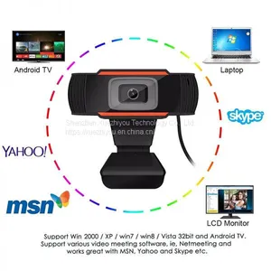 USB Plug and Play Adjustable Webcam Autofocus Webcams With Microphone for Laptop Online Studying thumbnail-4