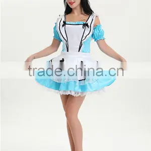 2016 New Designed Off-shoulder Alice in Wonderland Costume With Lace Petticaot Skirt thumbnail-3