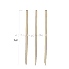 Round Bamboo Skewers - 5.25 Inch -Wooden Skewers 5 1/2 Inch thumbnail-1