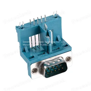 Denentech Right Angle Single Port DR09 High Type Male D-SUB Connector for Audio and Video thumbnail-2