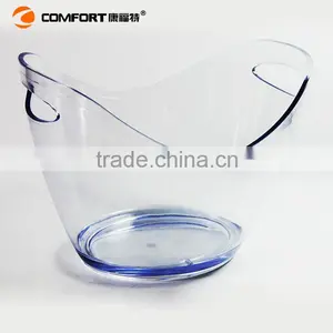 Large Beer Custom Clear Bulk Acrylic PS Plastic Ice Bucket thumbnail-5