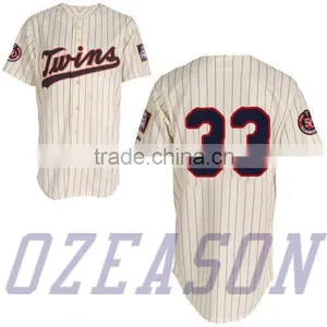 2016 Latest Design 100% Polyester Screen Print Plain Baseball Jersey thumbnail-3