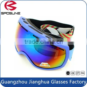 Custom Logo Unisex Big Spherical Lens Anti Strong Glare Polarized Ski Goggles for Promo thumbnail-1