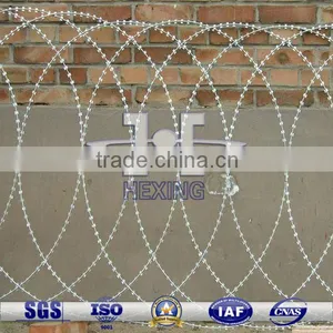 CBT-65 Electro Galvanized Flat Wrap Razor Barbed Wire thumbnail-1