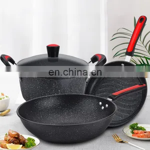 Home Camping Aluminium Kitchen Appliances Utensil Non Stick Pans Cooking Pot Set Cookware thumbnail-1