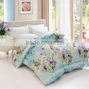 Factory Price High Quality Printed Floral Single Full Queen Patchwork Quilt , Popular Flower Home Design Quilts Made in China thumbnail-1