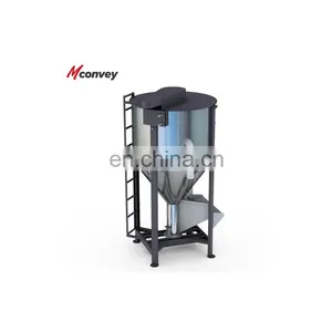 The Fine Quality Stainless Steel Primary Color Vertical Batch Rotating Feed Mixer thumbnail-2