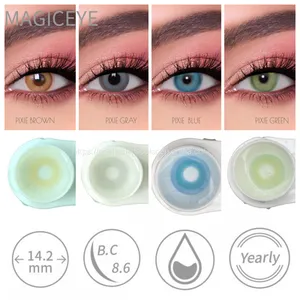 Original Wholesale Soft Colored Blend Eye Contacts Yearly Contact Lenses 14.20mm Cheap 2 Tone Color Contact Lens thumbnail-4