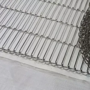 Stainless Steel Ladder Conveyor Belt Chain Link Edge/S Edge Heat Resistant Woven Mesh for Bending/Welding/Cutting thumbnail-2