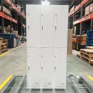 6-Door Steel Locker SL-601 | Heavy Duty Factory Employee Storage – Metal Locker With Vent Holes & Steel Security Locks thumbnail-3