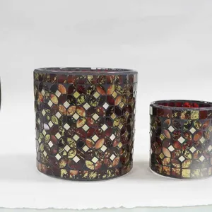 Mosaic Vase Glass Jar thumbnail-1