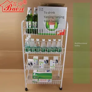 Multi-purpose Vegetable Rack, Wine Rack, Fruit Rack for the Gap Beside the Refrigerator, Toy Rack for Children's Rooms, and Sundries Rack for the Living Room thumbnail-2