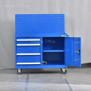 Compact Tool Cabinet on Wheels for Small Garage | 4-Drawer Rolling Chest for Home Workshop| 13 – 17.9 in Wide thumbnail-1