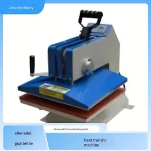 Jinke Machinery Sliding-up Hydraulic Double-station Heat Transfer Machine b, Suitable for Mass Production of Brightly-colored Products thumbnail-3