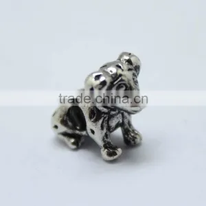 Wholesale Dog Shape Zinc Alloy Slider Beads With Round Hole for Bracelets thumbnail-1