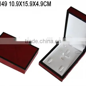 Elegant Glossy Lacquered Wooden Jewelry Ring Pendant Necklace Boxes Manufacturers China W149 thumbnail-1