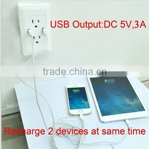 Best Quality Smart App Female Unique Design USA Usb Wall Socket for 5V 3A thumbnail-1