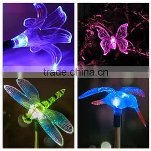 Solar Dragonfly Butterfly Bird Sunflower Moon Star Light Garden Solar Lawn Light Quality Choice thumbnail-1