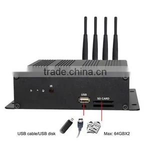 Mobile DVR Type Support 4 Wireless Camera Double SD Card GPS&WiFi&3G Optional 4 Channel Mobile DVR for Car Bus Truck With 1 Year thumbnail-2