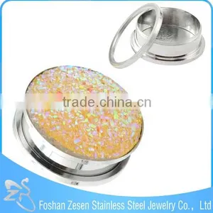 New Design Resin Top Stainless Steel Ear Expander Body Jewelry thumbnail-1