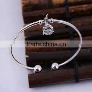 Creative Gifts Plain Silver Plating European Custom Cuff Bangle XPJ0315 thumbnail-3