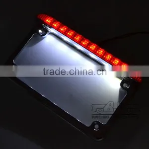 BJ-LPL294-003 High Performance Chrome 4'' X 7'' LED Tail Light Motorcycle Licence Plate Bracket for Harley thumbnail-5
