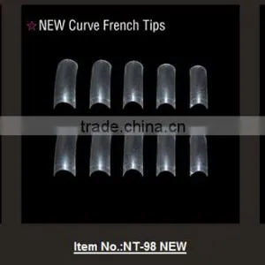 Wholesales 500pcs/box White/Clear/natural White Duck Feet Nail Tips Half Cover#FN01 thumbnail-1