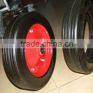 High Quality Manufacturer Wheelbarrow Solid Rubber Wheels for Carts 350-4 400-8-8 3.50-6 3.50-8 thumbnail-3