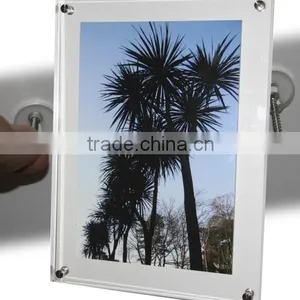 OEM Wall Mounted Advertising Adaptor Power Acrylic Photo Frames Wholesale thumbnail-1