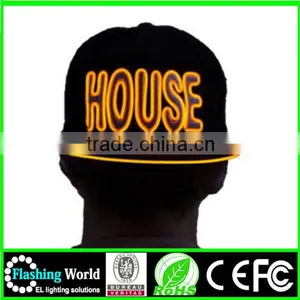 Beautiful in Colour Elegant Appearance Custom Electroluminescent el Wire Hats thumbnail-5