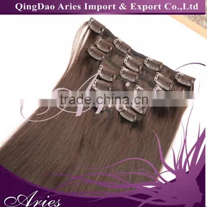 2016 Fast Selling Cheap Products Grade 5A 26 Inch Human Hair Remy Clip In Hair Extensions For thumbnail-6