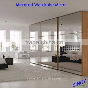 3mm 4mm 5mm Wardrobe Door Mirror Glass With Double Coated Paint thumbnail-3