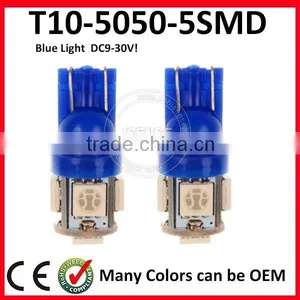 AUTO BULB Dashboard Light Panel Lamp for Cars T10 194 168 W5W 5050 5SMD thumbnail-1