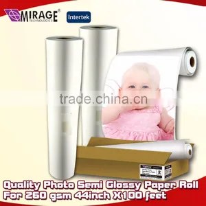 Quality Photo Semi Glossy Paper Roll For 260 Gsm 44inch X100 Feet thumbnail-1