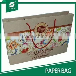 FOOD INDUSTRIAL PAPERBOARD EMBOSSING PAPER BAG WITH ROPES thumbnail-1