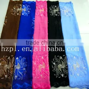 High Quality African Muslim Scarf /embroidered Silk Scarf/shawl Scarf (TJ0197) thumbnail-1