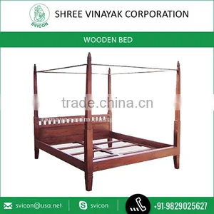 High Quality Custom Design Wooden Poster Bed/Double Bed for Sale thumbnail-1