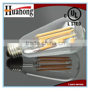 ST64 4W Dimmable Vintage LED Filament Bulb, Equivalent to 40w Incandescent Bulbs, E26 Medium Base, Soft White ( 2700K) thumbnail-1