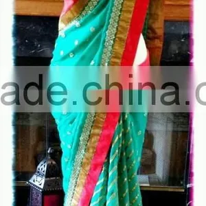 Heavy Lacha Lehenga Style Saree thumbnail-5
