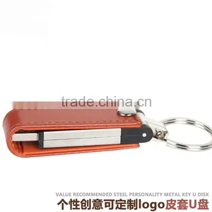 Leather Keychain USB Flash Drive Wholesale USB Disc Cheap Keychain Usb Flash Memory Leather thumbnail-1