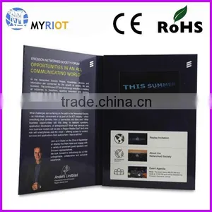 4" Video Book Brochure Custom Audio Greeting Card thumbnail-3