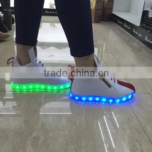 Women PU Led Light Running Shoes Light and Soft for Wholesale thumbnail-3