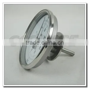 High Quality 4 Inch Stainless Steel Bottom Mount Sanitary Temperature Gauge thumbnail-3