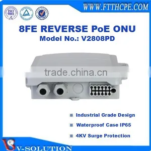 8FE Reverse PoE ONU GEPON MDU Support 4KV Surge Protection for FTTB/FTTC Solution Outdoor Application thumbnail-2