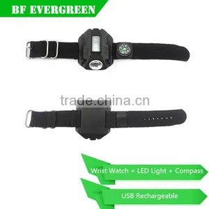 Night Run Glare Lighting LED Compass Flashlight Wrist Watch Lights thumbnail-4