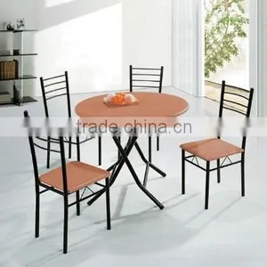 Metal Table and Chairs Dining Room Furniture Metal Dining Set 1+4 Set thumbnail-4
