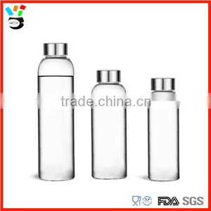 Borosilicate Glass Bottle Portable 500ml Water Bottle Clear thumbnail-4