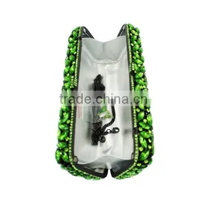 Newest Design Green Bag Designs Handmade Bag Crystal Clutch Bag (8766A-G2) thumbnail-6